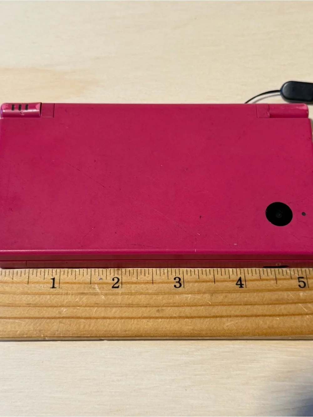Nintendo DSi Console Hot Pink No Charger Tested Good Loose Top Hinge Read Info!